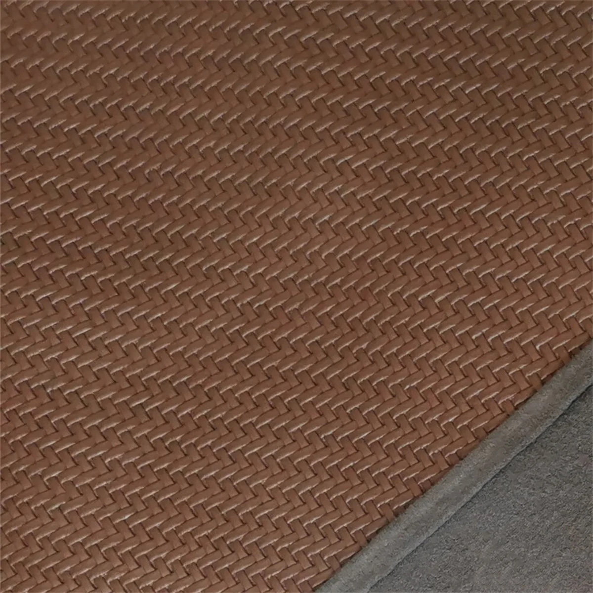 Synthetic Pu Leather weave pattern PU Waterproof and durable use for bag belt seat