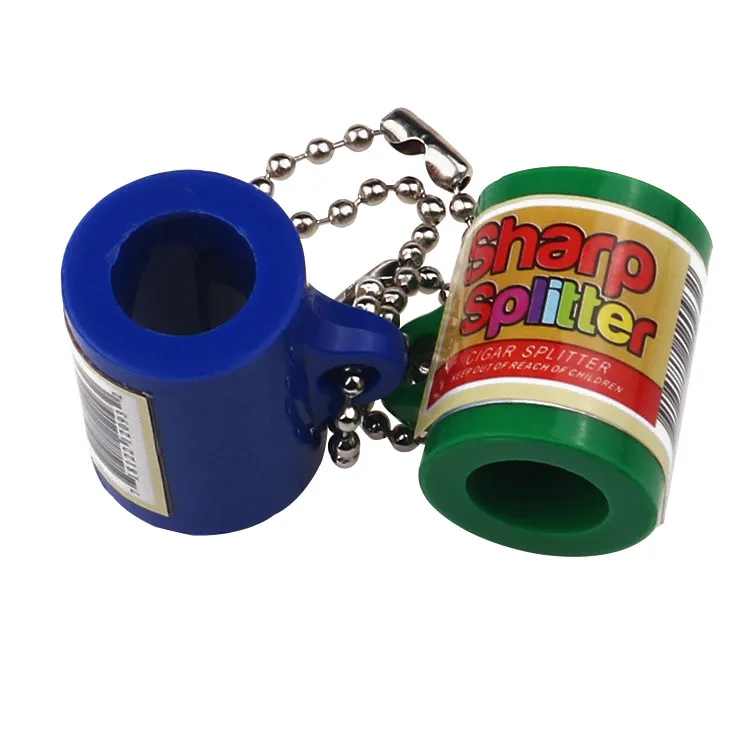 Wholesale Hot Sale Cheap Portable Customization Smoking Accessories Key Chain Plastic Cigar Cutter
