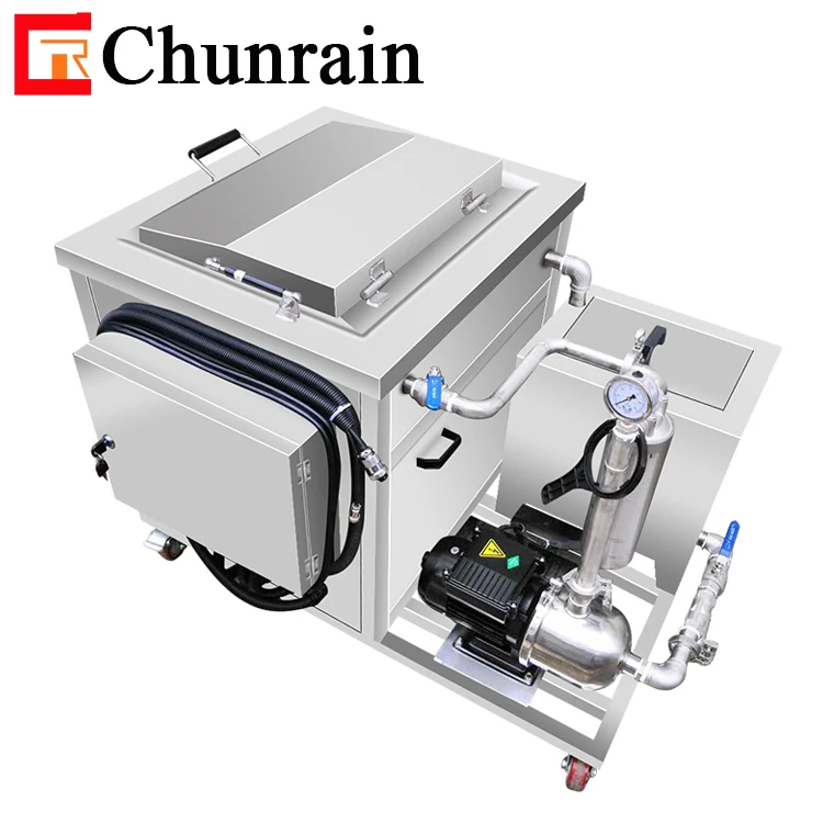 38L-1500L Industrial ultrasonic cleaner for engine cylinder block carbon remove heavy oil with filtration cleaning equipment