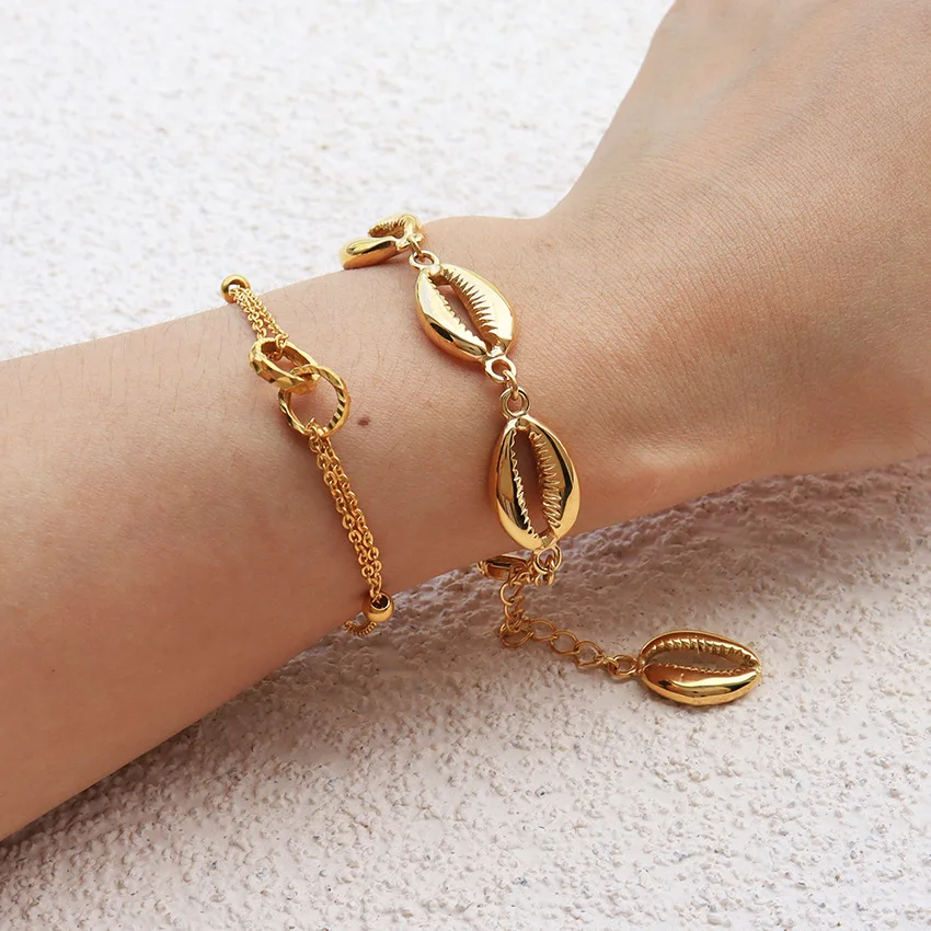 Fashion Metal Punk Style Conch Shell Bracelet Personalized Creative Waterproof Stainless Steel Bracelet Fashion Jewelry