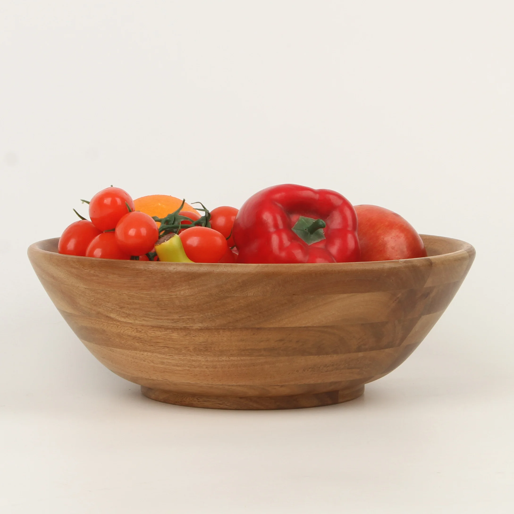 12 inch Acacia Wood Salad Serving Bowl, Wood fruit bowl