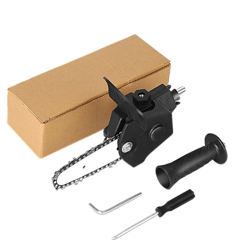 Electric drill changed to electric chain saw Electric pruning sawwoodworking single hand electric saw household logging