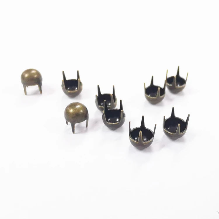 High Quality Decorative studs 4mm Four Claw Nail  rivets Metal DIY Clothing Garment Accessories