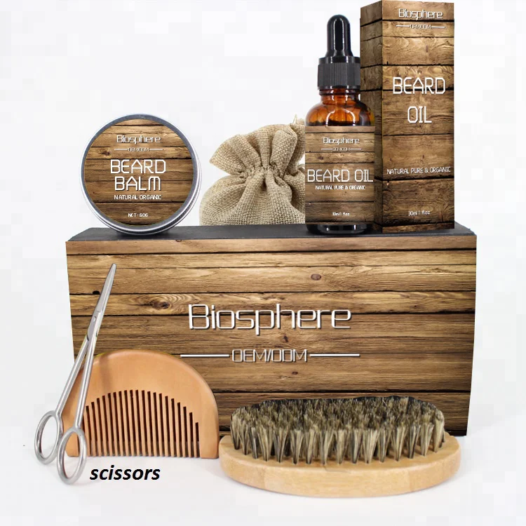 
Private Label Gift Set With Beard Oil and Beard Balm For Beard Grooming Kit 