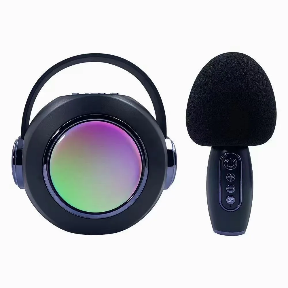 T6 Mini Sound System Stereo Hifi Portable Wireless Pa Speakers With Dual Microphone Microfones Karaoke Machine Speaker