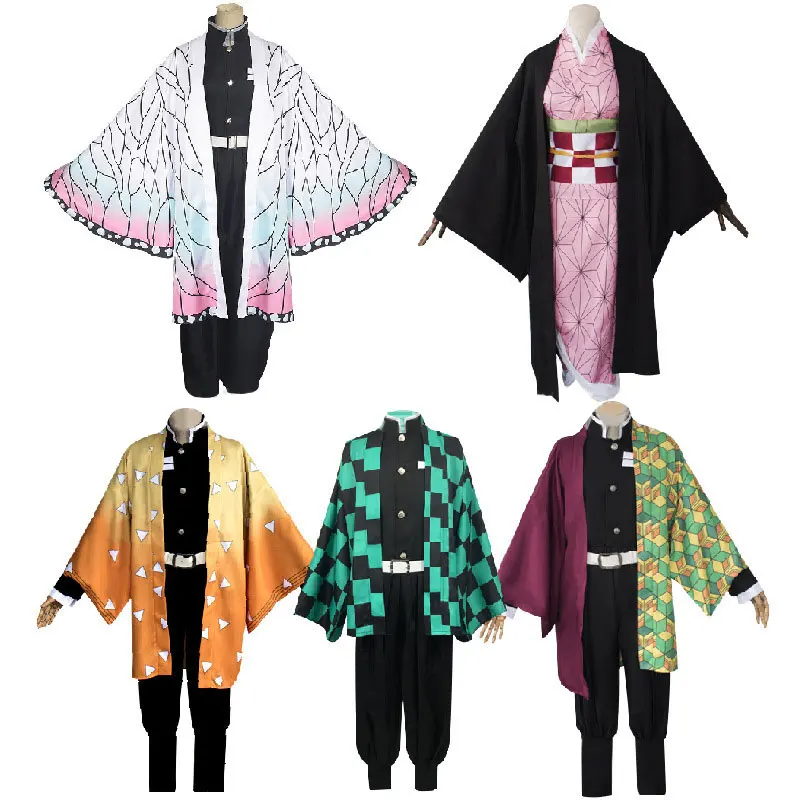 Anime Demon Slayer Kimetsu no Yaiba Kamado Nezuko Full Cosplay Including Shoes Wig Tooth Mouth Stick Adult Woman Cosplay Costume