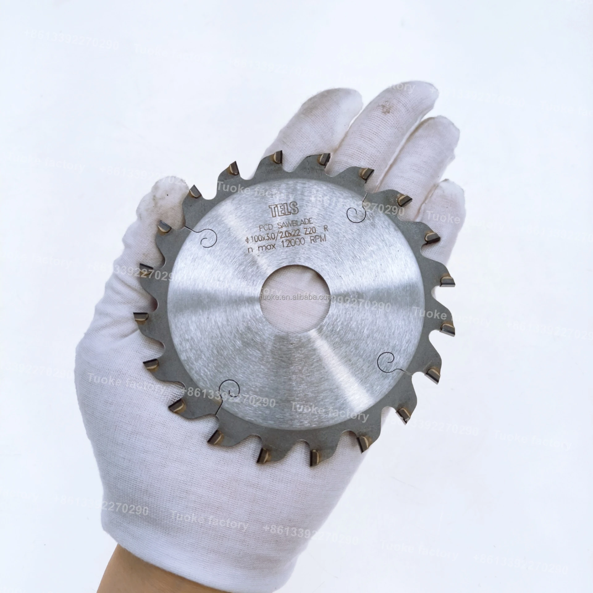 TUOKE TK632 PCD Saw blades for woodworking 100x3.0/2.0x22 diamond saw blade for cutter woodworking tools