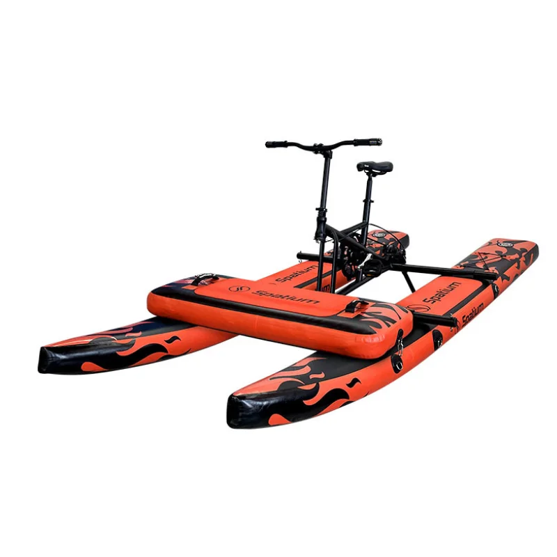 Spatium New Arrival Water Bike Sale Propeller Shuttle Sea Bicycle Pedalo Boat Floating Waterbike for sale