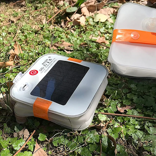 Outdoor Tents Light Charging Solar Light Portable Led Collapsible Hanging Camping Lantern