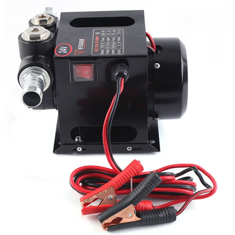 
Диспенсер для топлива, 12 В или 24 В, электрический насос для перекачки дизельного топлива 70 л/мин, постоянный ток 550 Вт для фургонов, лодок, автодомов 