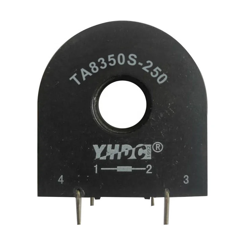 YHDC 0-125A/0-50mA 1/2500 THROUGH CORE TYPE PRECISION CURRENT TRANSFORMER TA8350S-250 pcb mounting type