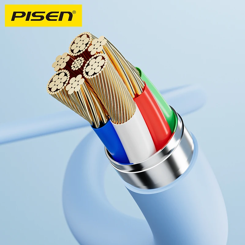 PISEN новый оптовый usb-кабель для освещения type-c tpe плетеный кабель быстрой зарядки передачи данных 3A и обычно