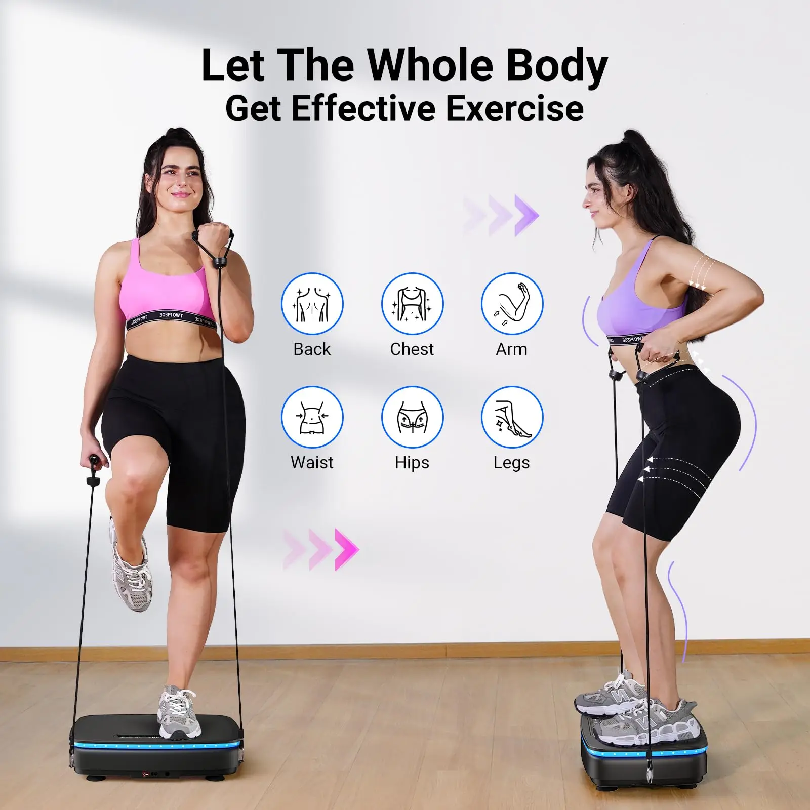 TUDEEN  New Design Vibration Plate Exercise Machine Can Be Connected To Bluetooth Enjoy Music Crazy Fit Massage