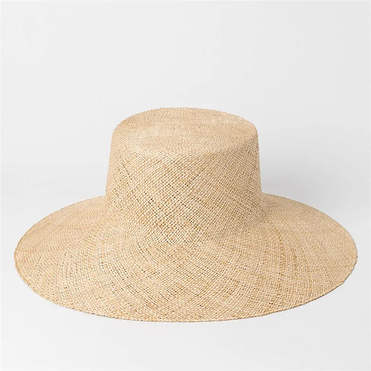 
Spring/Summer New Sunscreen Sunshade Big Eaves Treasure Grass Flat Top Straw Hat Outdoor Travel Beach Big Along Basin Straw Hat 