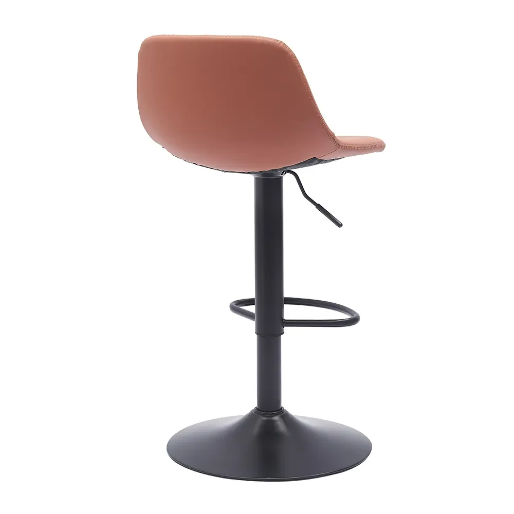 New Orange Color Height Adjustable Kitchen Bar Chair Seat Swivel Bar Stool