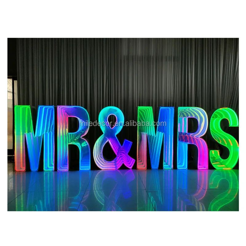 High Quality Metal Marquee Letter Led Commercial Alphabet Infinity Light for Wedding Party