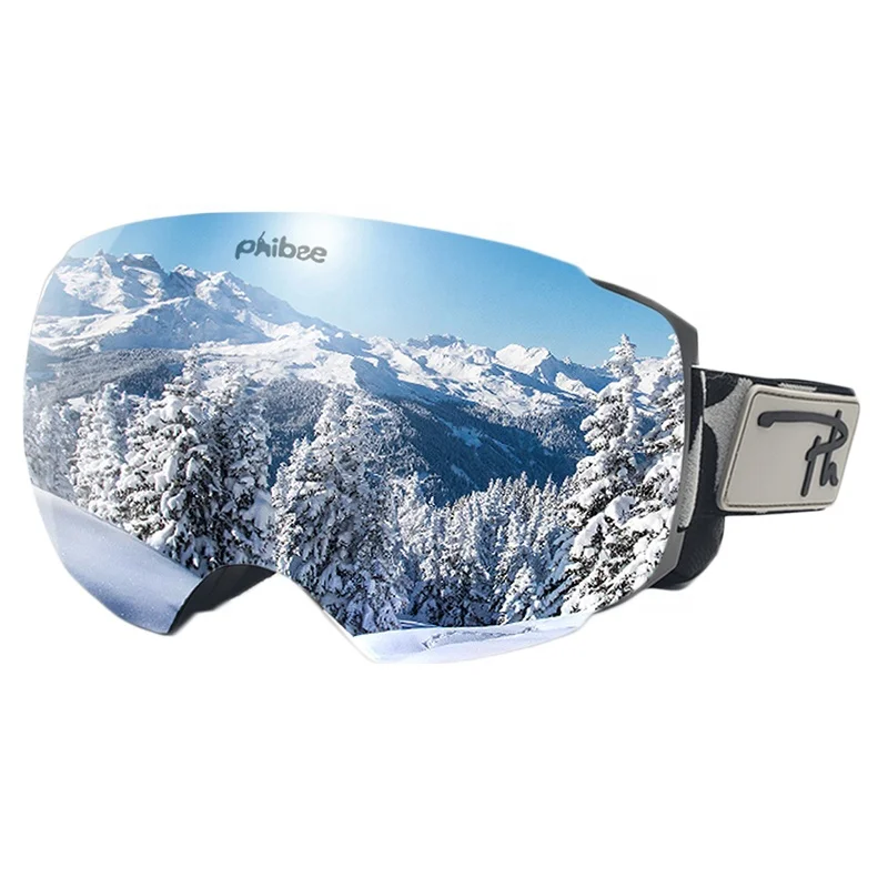 
Visual Anti Glare UV Protection Anti-fog UV400 Magnet Adult Ski Snow Goggles Spherical 