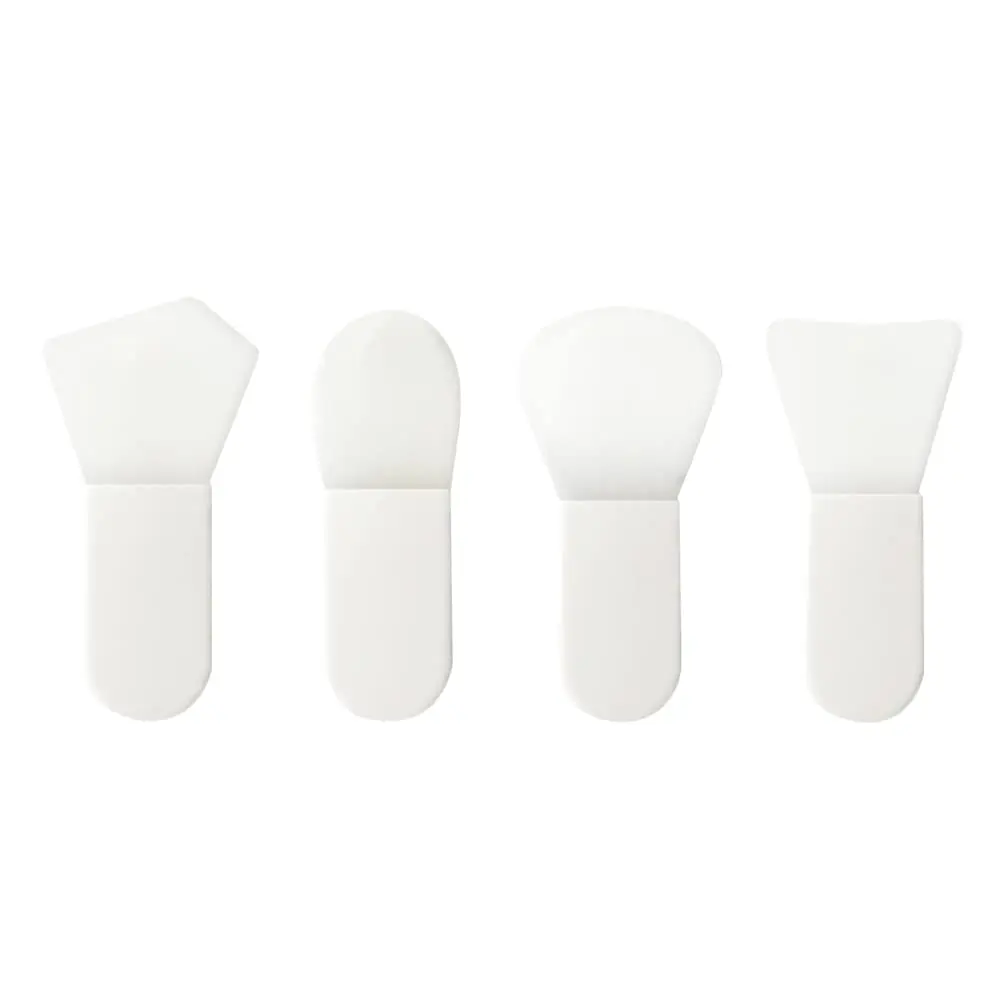 Mini Silicone Fan and Flat Brush Makeup Spatula Scraper for Foundation Eyeliner Blusher Face Masking Applicator Custom Logo