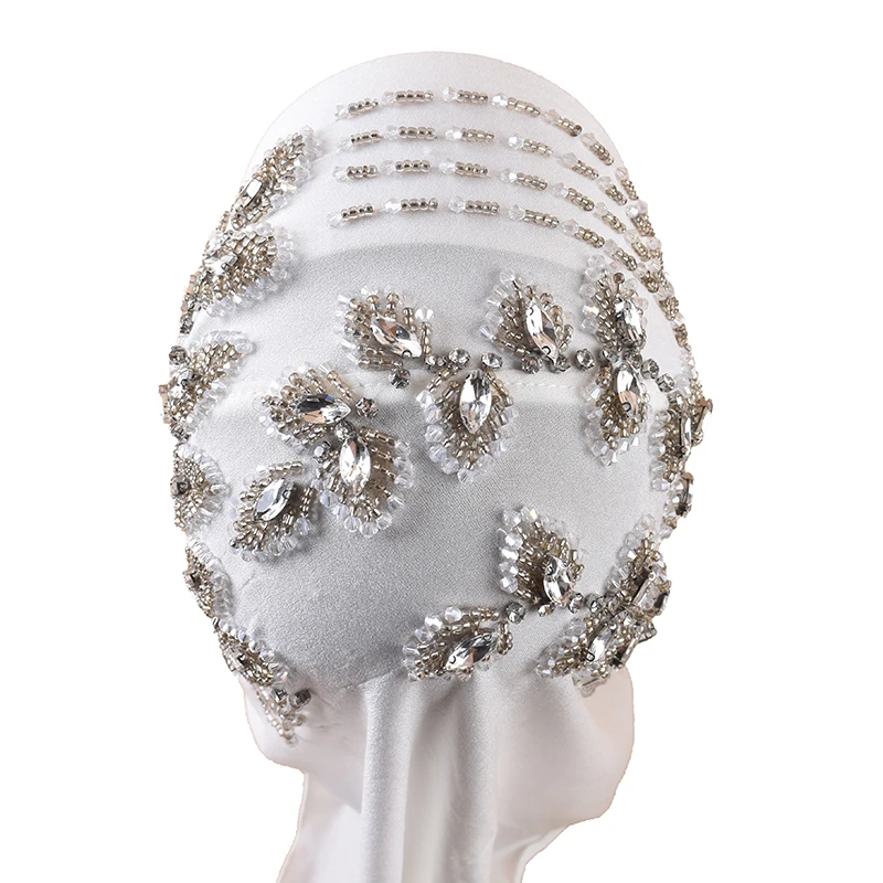 New Luxury Brick Stone Decorative Butterfly Pearl Headscarf Convenient Instant Turban Scarf Headscarf Muslim hijabs women turban