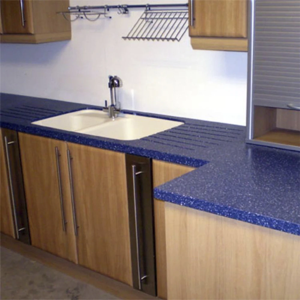 Blue Galaxy Glossy Quartz Stone Raw Quartz Price Slate Table Top for Kitchen Counter