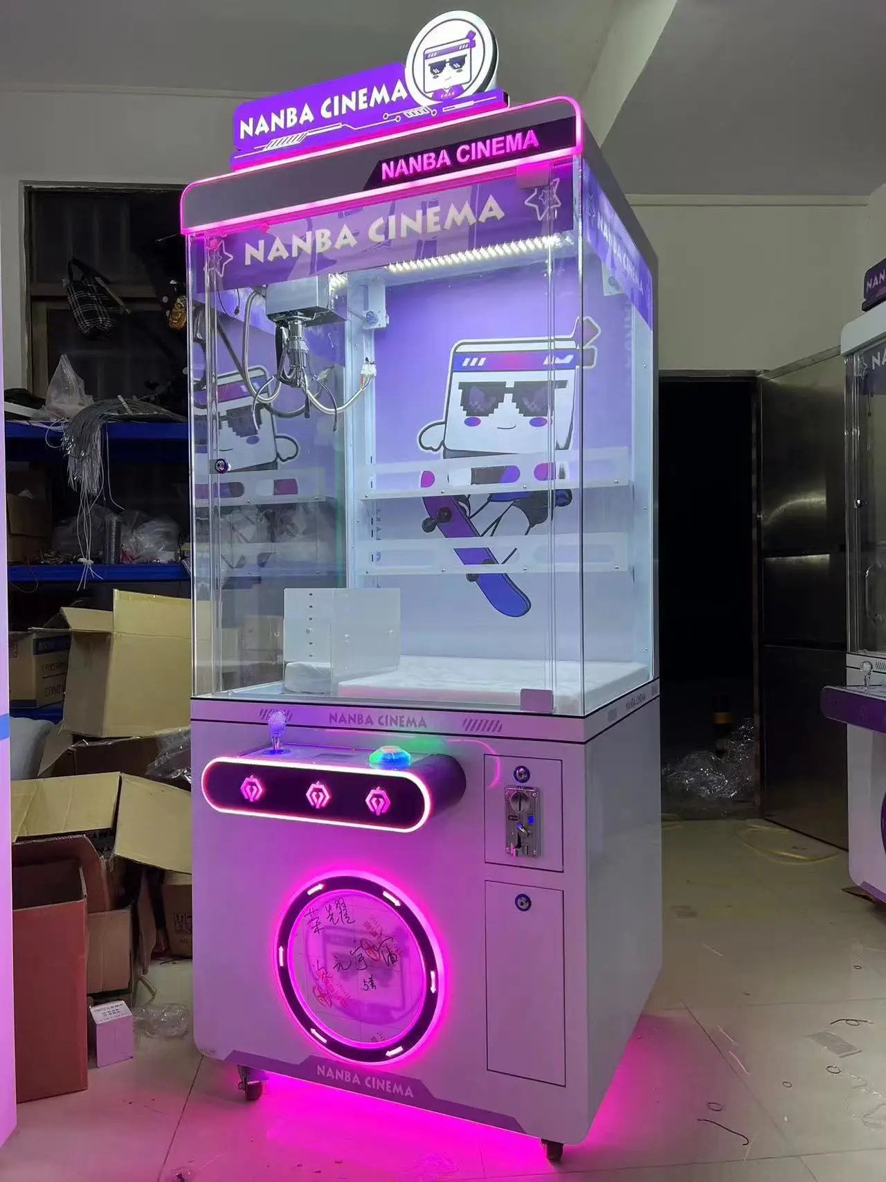 brazil transparent hot stuffed plush toys crane claw machine arcade gift games gift prize vending grabber catch machine