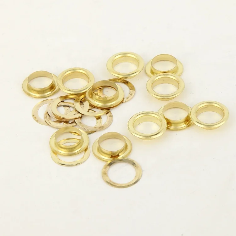 brass eyelet round grommet hole hotsale cheap iron copper 5mm*10mm*5mm metal eyelet and grommets for curtain shoes