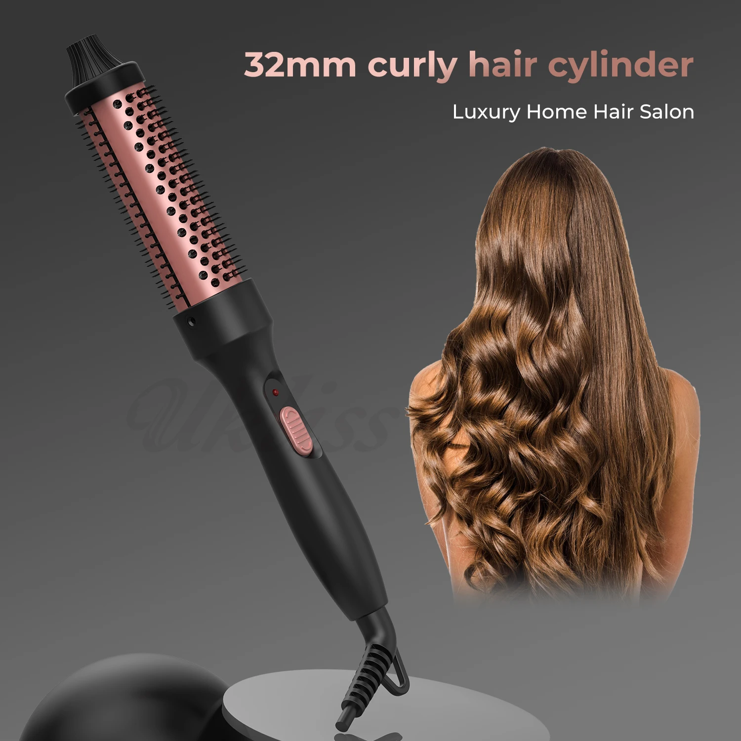 32mm dual PTC fever comb 3 in 1 curling iron roller comb Women fashion inner buckle