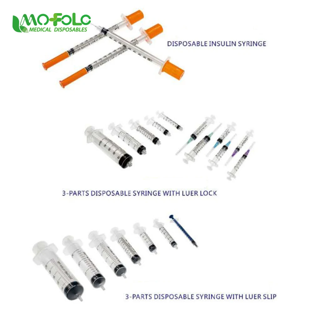 Медицинский цифровой шприц 1 мл, одноразовый шприц с иглой