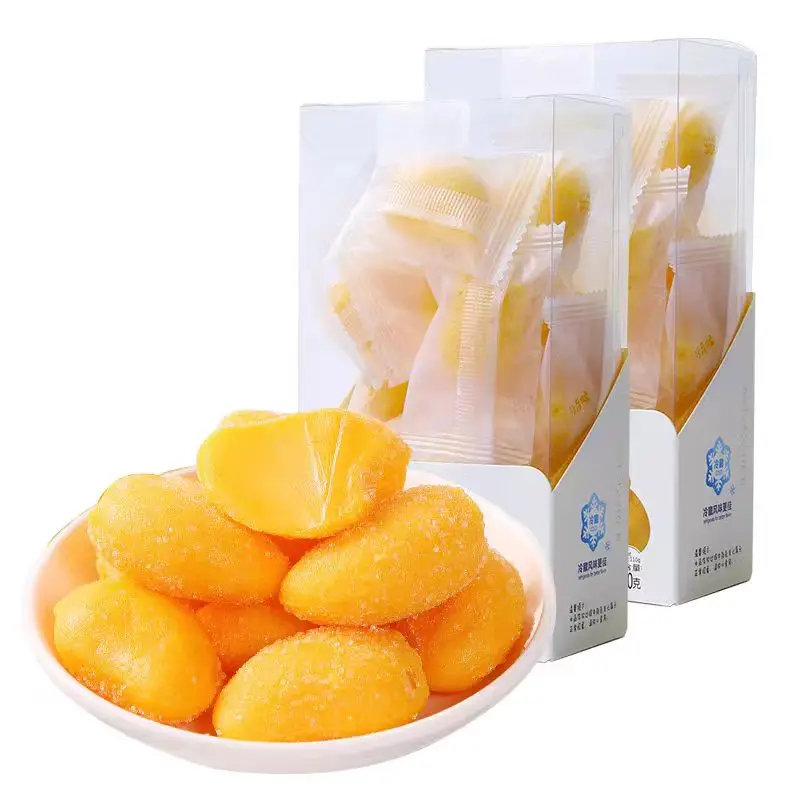 Wholesale custom Mango flavored soft candy juice content over 30% children like daily snacks sweet gummy candy