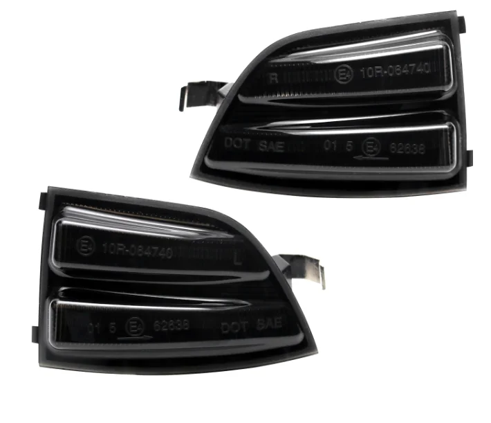 Tuning Smoke lens Amber dynamic sequential LED turn signal side mirror marker blinker indicator light For Ford Focus 2003-2007