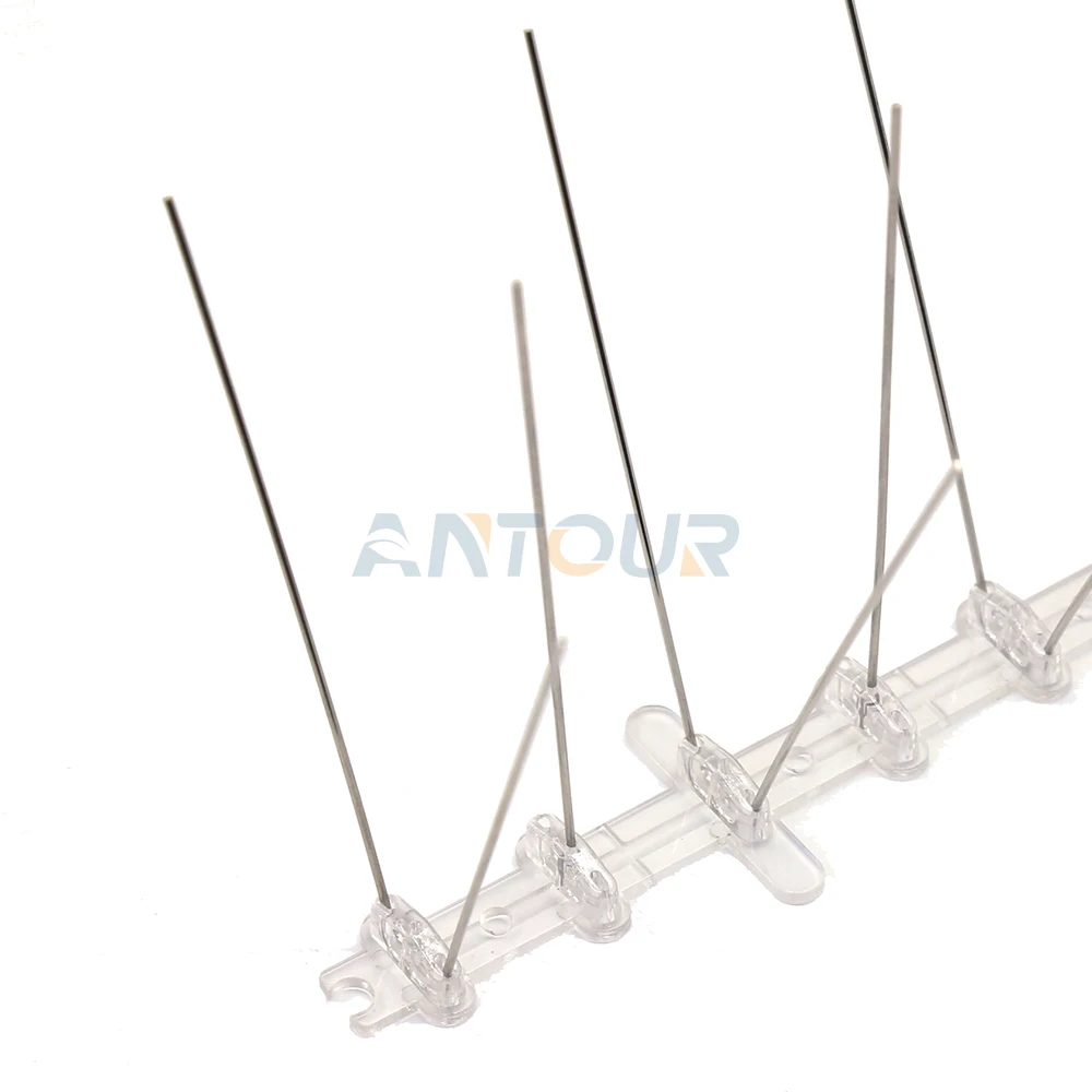 Deterrent Prevent Pigeon PC Base Stainless Steel Anti-Bird Spikes