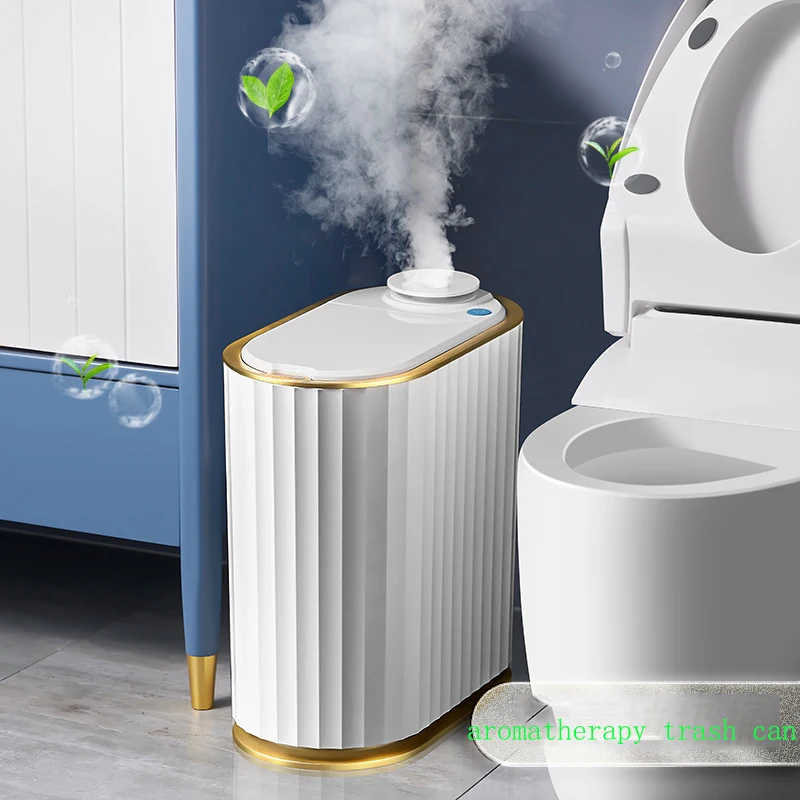 Home toilet toilet light luxury narrow small gap with aromatherapy intelligent induction trash can