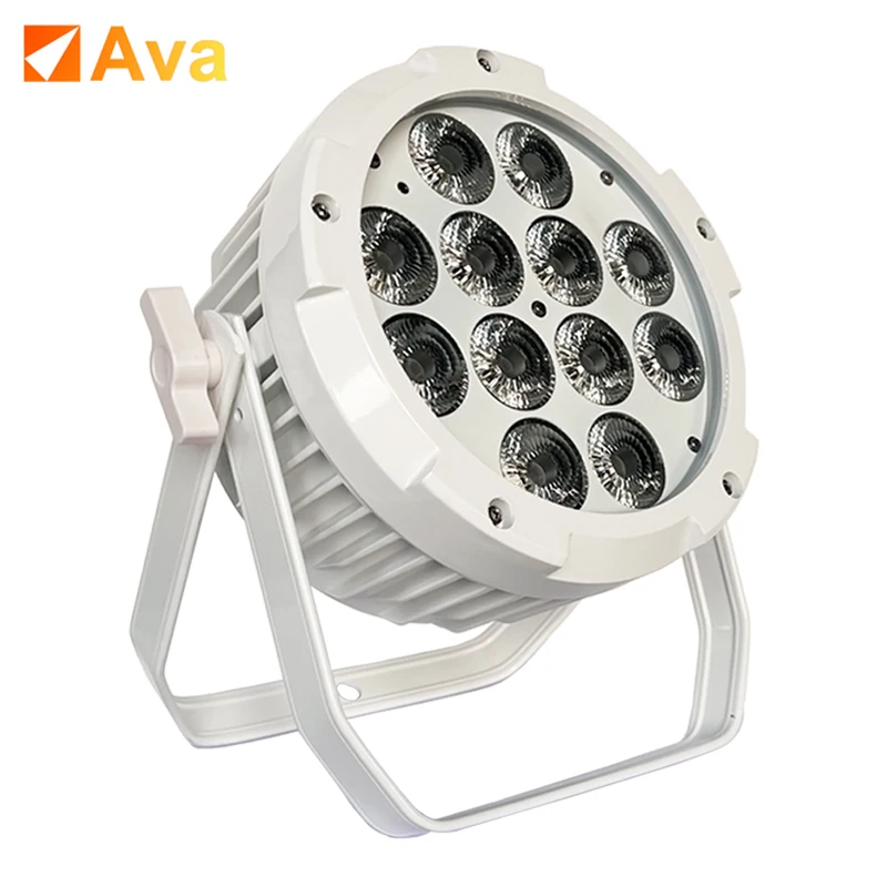 Ava 12PCS*18W RGBW A UV 6 in 1 IP65 waterproof  DMX APP IR control battery powered par light wireless WiFi battery par uplights