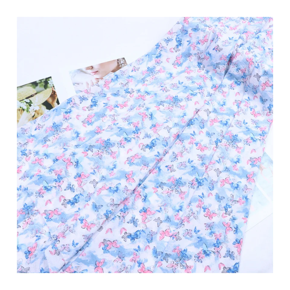 Лидер продаж модная весенне-летняя рубашка с мелким принтом пляжное платье одежда из полиэстера