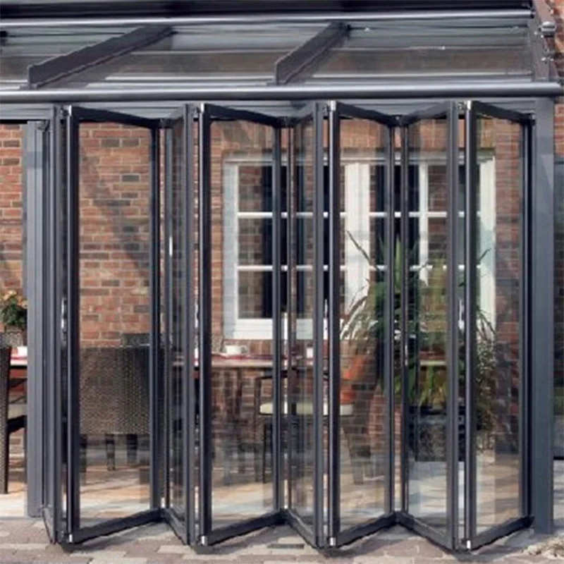 Affordable Standard double tempered glass patio bi fold door exterior aluminium bi folding door