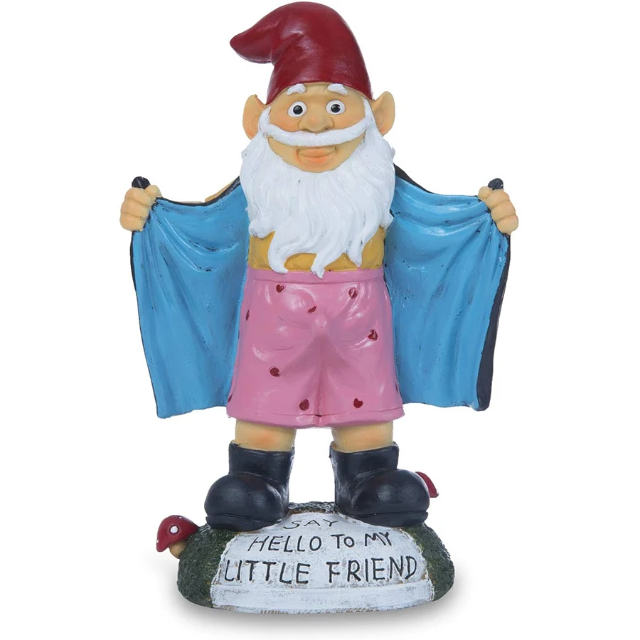 Garden Gnome Figurines Funny Statues Outdoor Decorations Resin for Home Yard Patio Full Color Lawn Sculptures Mini Ornament