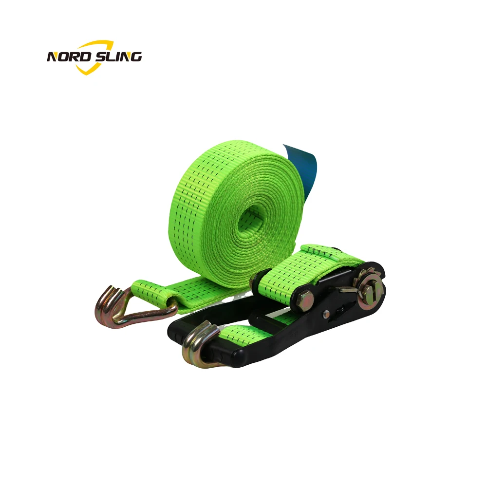 Nord Sling Factory Manufacture 2 inch 5 cm Loading Capacity Cargo Retractable Automatic Ratchet Straps