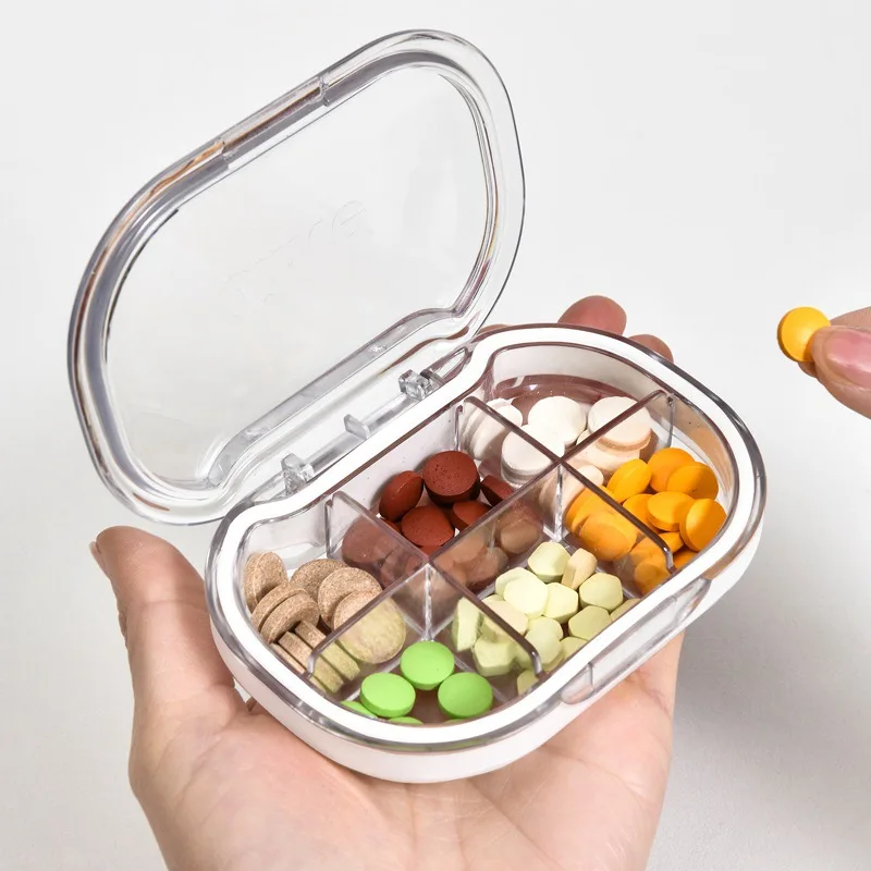 Пластиковый портативный контейнер для лекарств, контейнер для таблеток для путешествий (1600357480625)