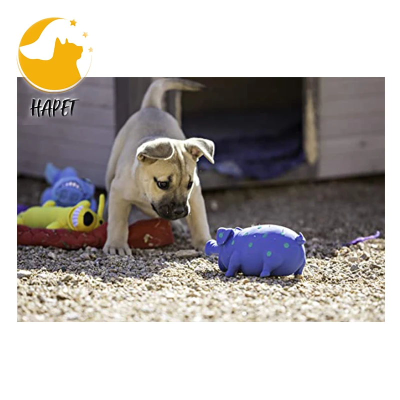 Pet Products Dog Chew Toy Pig Shape Pet Leaky Food Toy Natural Rubber Interactive Dog Toy
