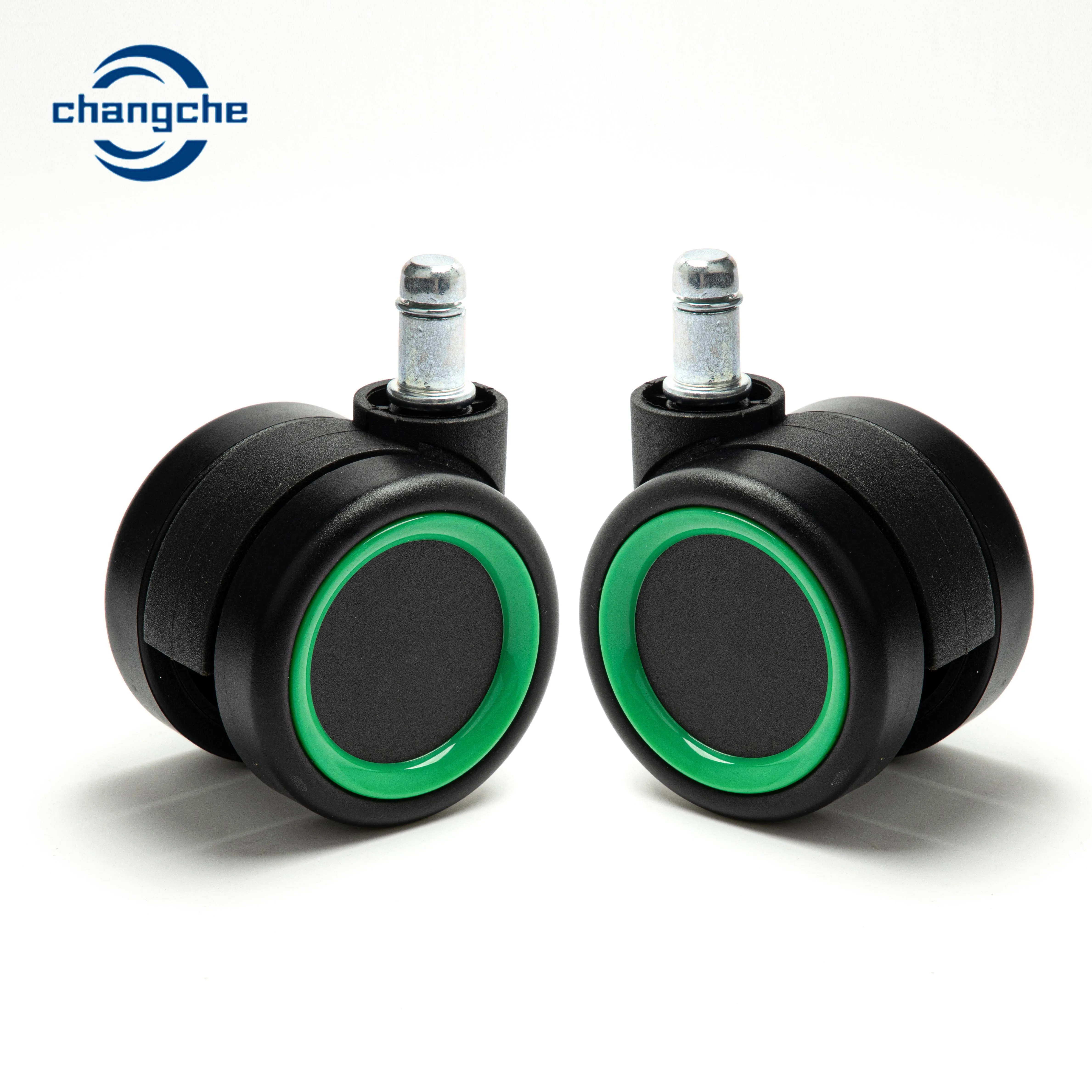 Rubber durable wheel swivel metal stem 2 inch caster wheels for furniture