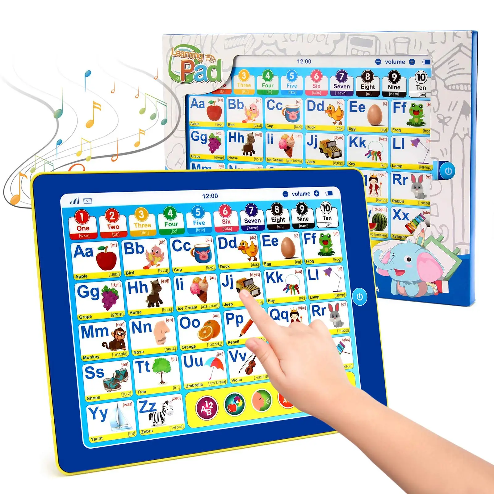 6-in-1 Kids Tablet with Interactive Educational Electronic Toys Makes Learning Fun, Toddler Learning Toys Gifts