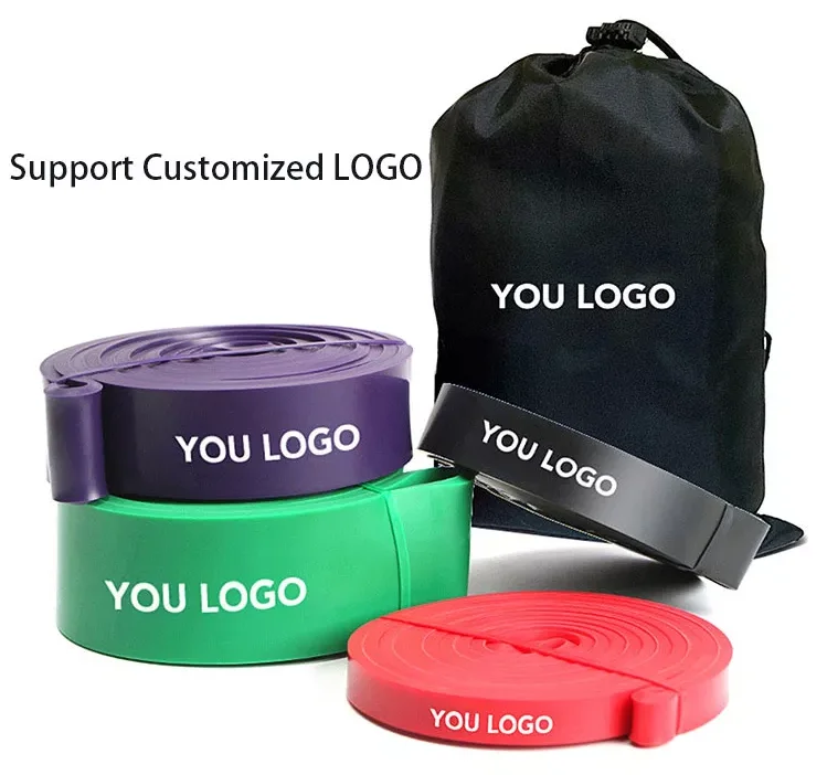 Wholesale Fitness Elastic Ring Wide Rubber Band Ring Deep Squat Thick Circle Pull Up Train Tension Ring Load Resistance Band