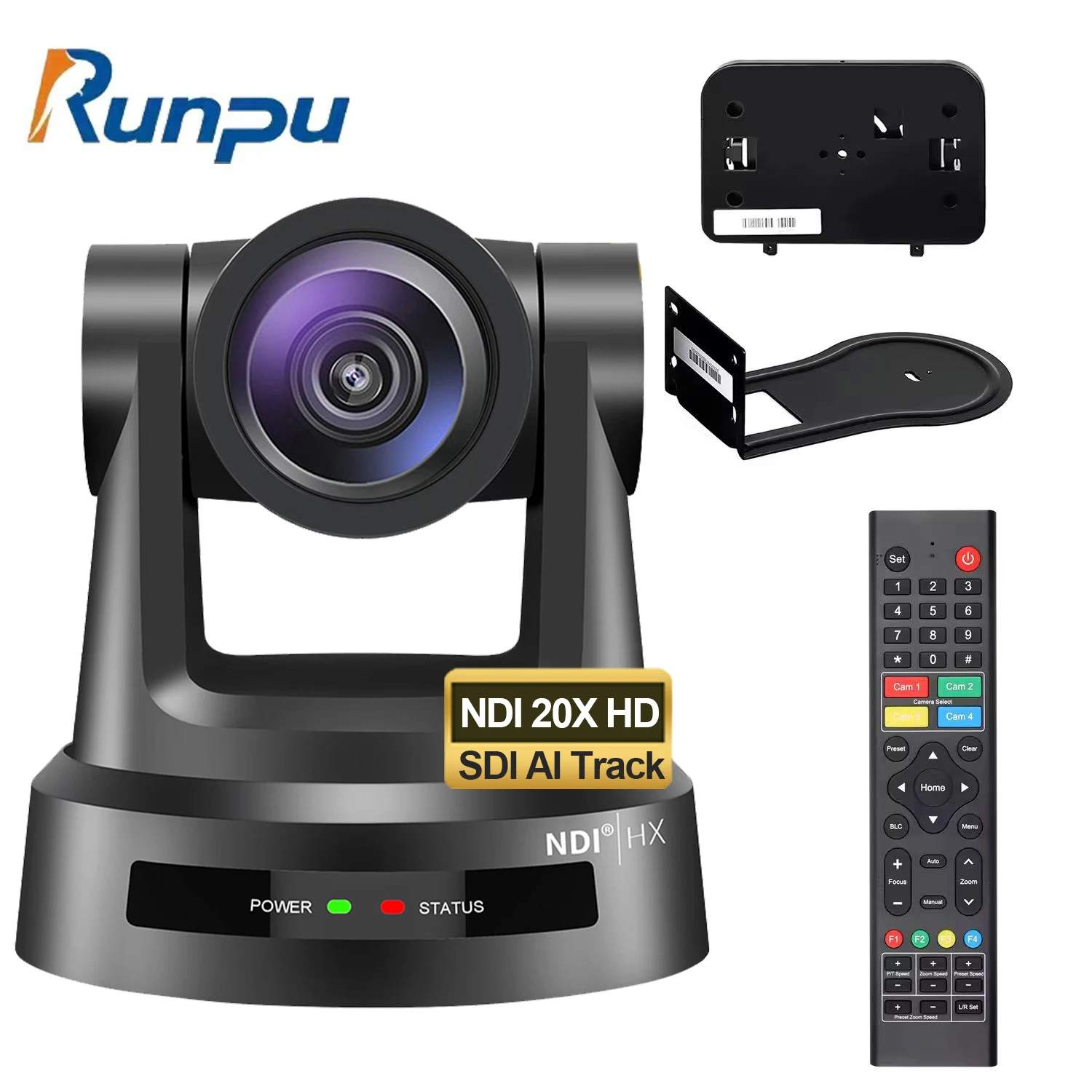 USD1098 Free Ship Kit HD690-20N=2 pcs NDI poe SDI 20X HD1080P PTZ Conference Camera lan AI track+a ip controller+poe switch