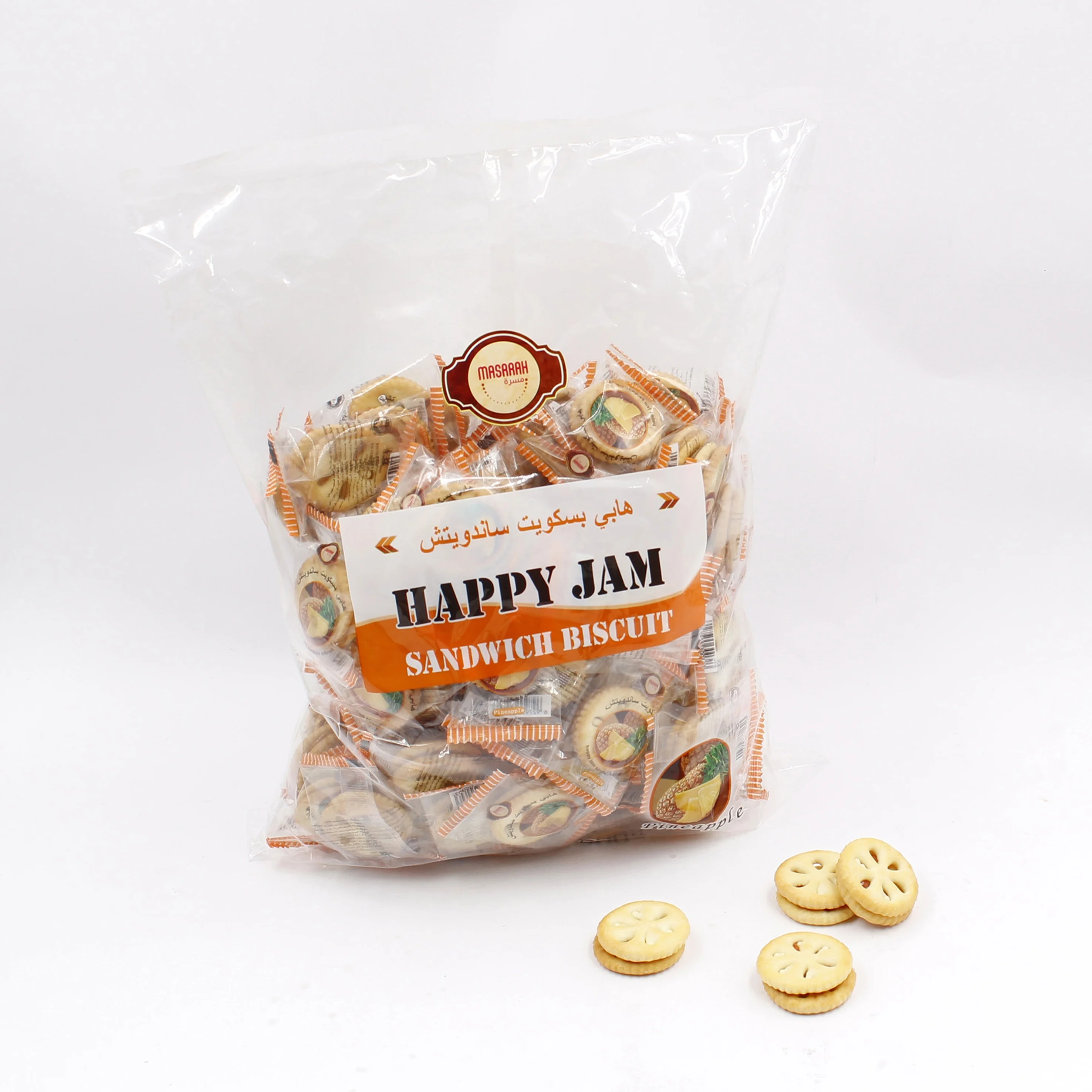 Halal blueberry jam filled sandwich biscuits