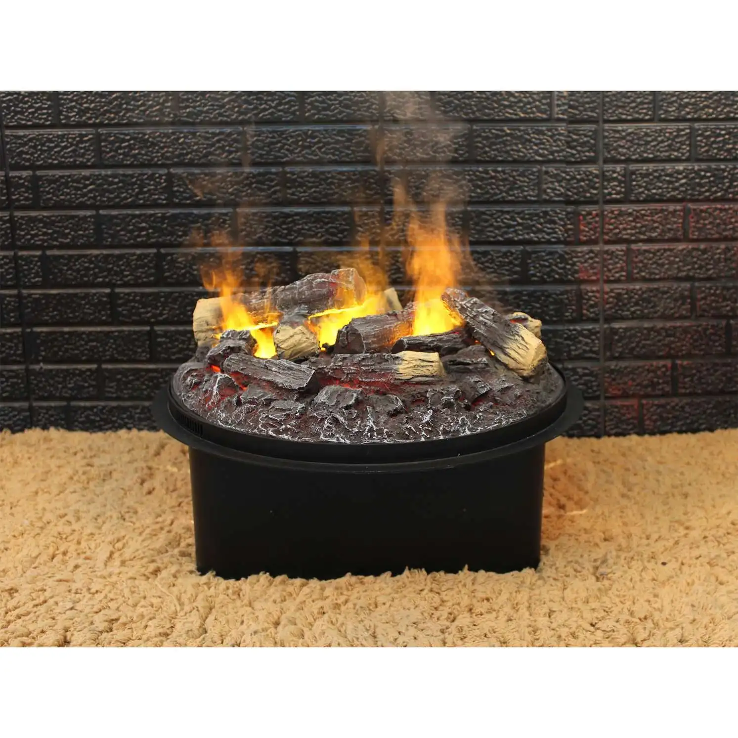 Water Vapor Fire Steam Electric Fireplace Fire Pit Fire Bowl Steam Flame Effect Log Set Design for Home Decoration