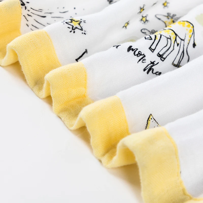 High Quality Super Soft Organic Cotton Bamboo Muslin  4 Layer, 6 Layer,  8 layer Newborn Baby Thick Wrap Blanket