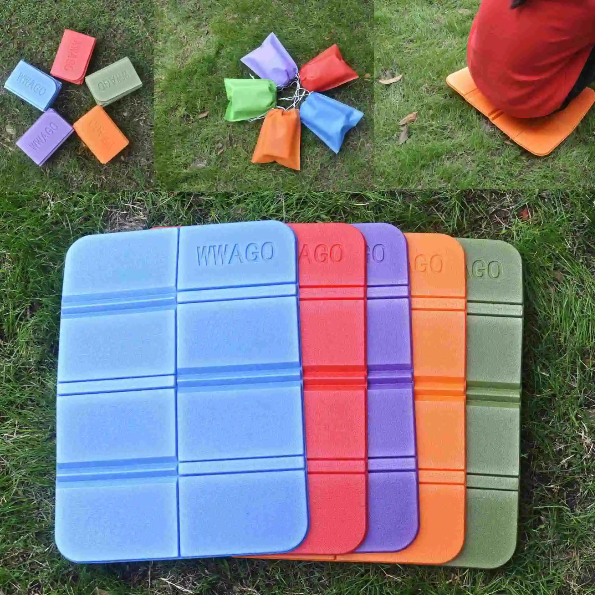 Outdoor 8 Colors Camping Mat XPE Foldable Waterproof Seat Foam Pad Chair Picnic Moisture-proof Mattress Beach Mat Pad