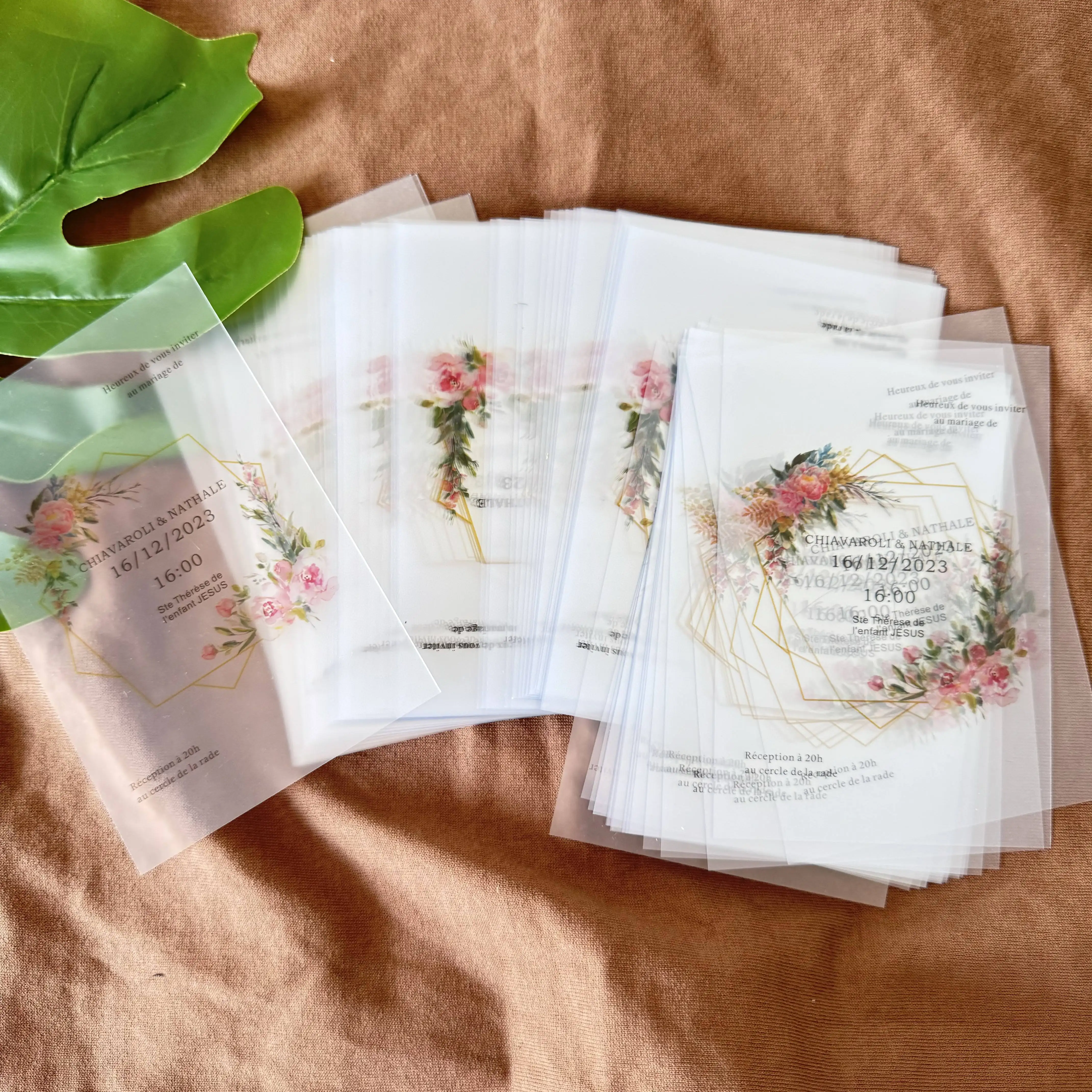 Wholesale Customized Printed Acrylic Thank You Cards/Invitation Cards
