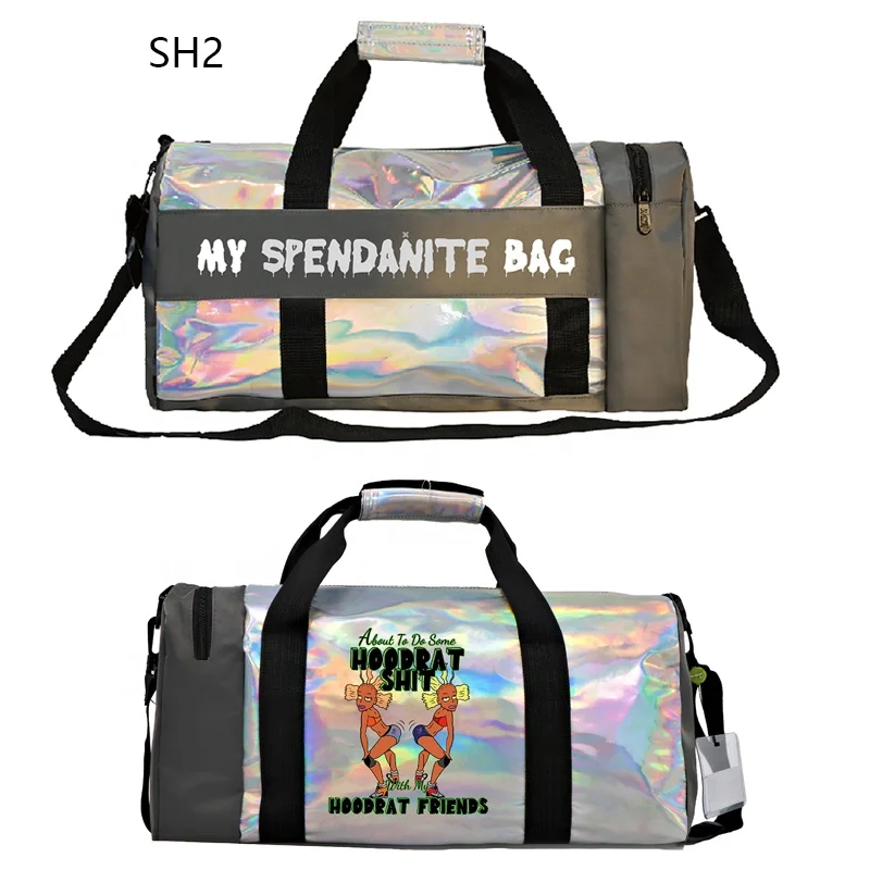 Оптовая продажа роскошные розовые голографические сумки для ночных прогулок с логотипом на