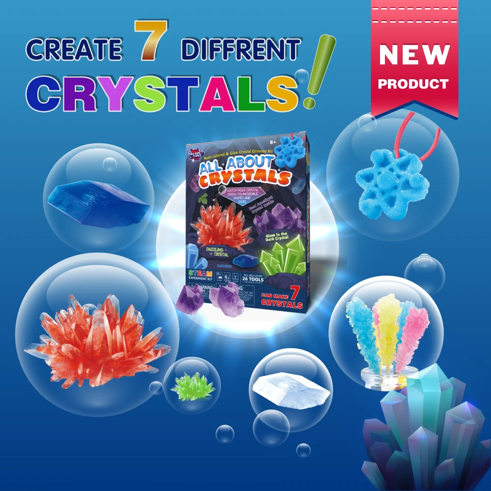 DIY STEM Educational  Toys for Kids Chemistry Toys for Kids Gifts Ages 8-14 Year Old Crystal Science Kit for Kids